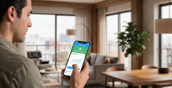 Hombre adulto revisando el scoring de solvencia de posibles inquilinos