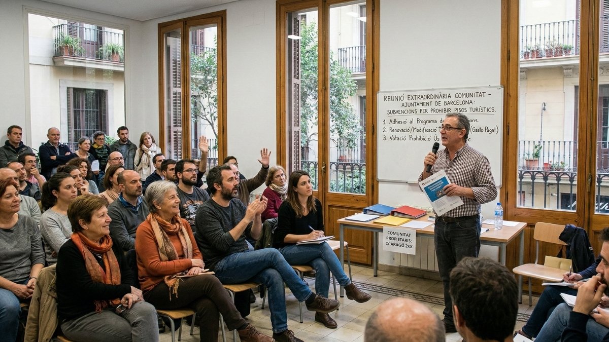 El Ayuntamiento de Barcelona subvenciona la prohibición del alquiler turístico para este 2026: Guía completa para comunidades